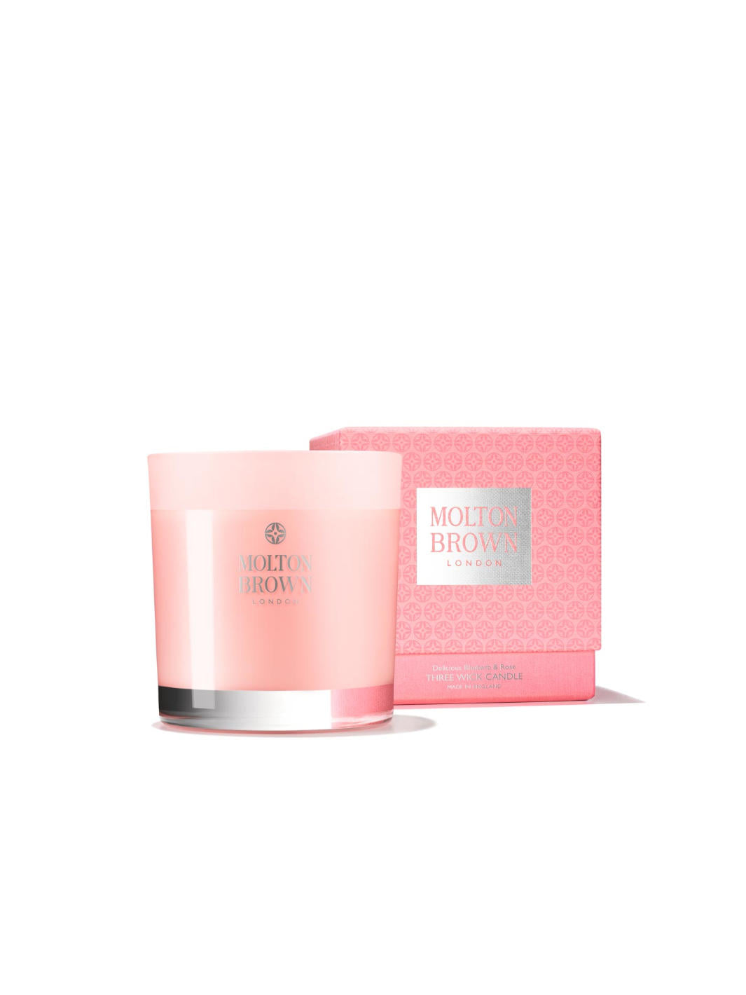 Molton Brown RhubarbeRose Candela profumata a 3 stoppinI