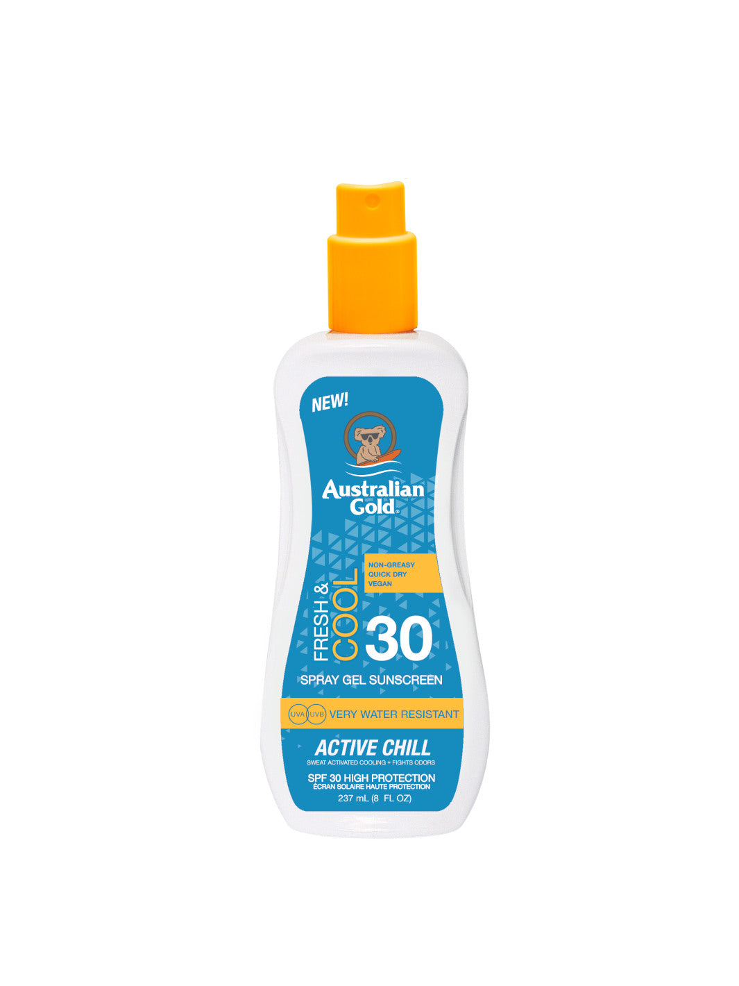 Australian Gold Spray Gel Sunscreen Active Chill Spf 30