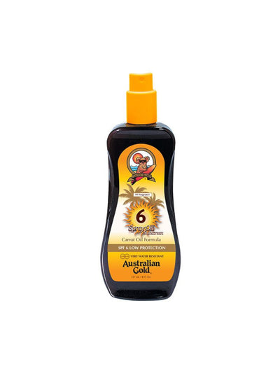 Australian Gold Spray Oil Sunscreen con Olio di Carota Spf 6